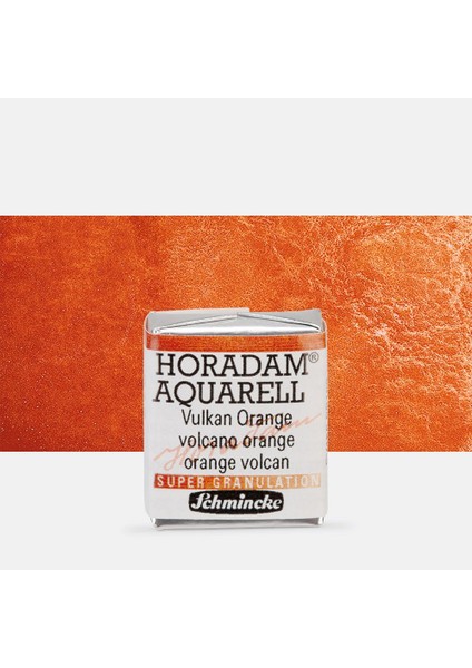 : Horadam Aquarell Supergranulation Sulu Boya : Volcano Orange : Yarım Tablet