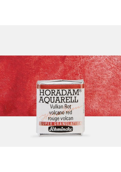 : Horadam Aquarell Supergranulation Sulu Boya : Volcano Red : Yarım Tablet