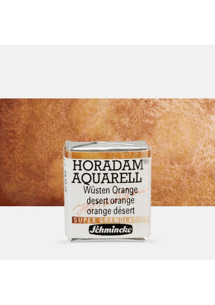 : Horadam Aquarell Supergranulation Sulu Boya : Desert Orange : Yarım Tablet