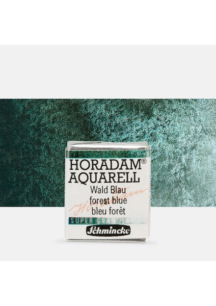 : Horadam Aquarell Supergranulation Sulu Boya : Forest Blue : Yarım Tablet