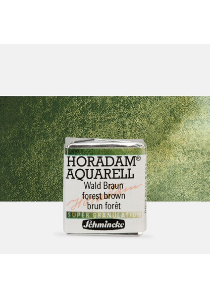 : Horadam Aquarell Supergranulation Sulu Boya : Forest Brown : Yarım Tablet