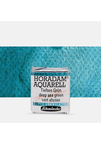 : Horadam Aquarell Supergranulation Sulu Boya : Deep Sea Green : Yarım Tablet