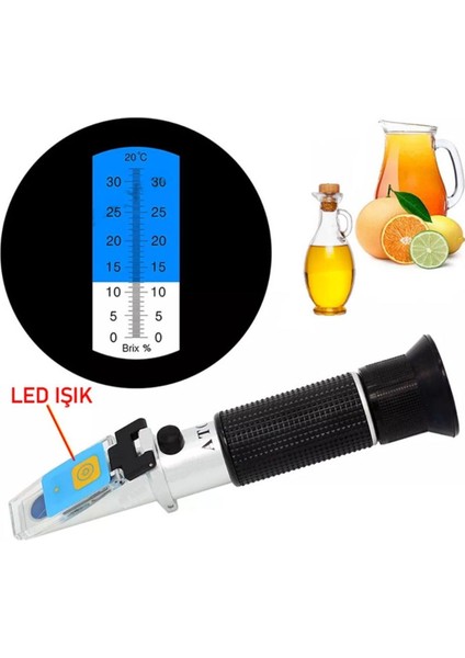 Led32 Led Işıklı Refraktometre 0-32 Brix