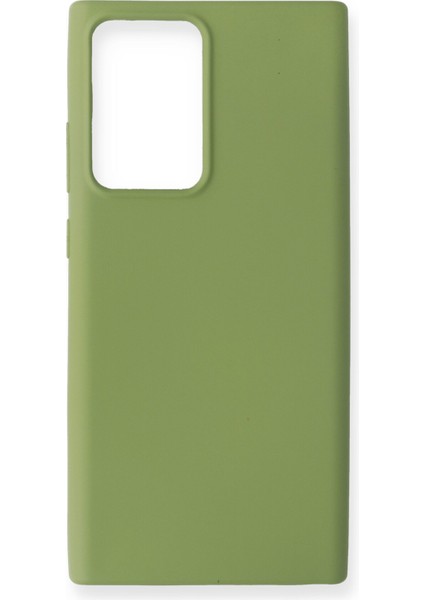 Samsung Galaxy Note 20 Ultra Kılıf Lansman Içi Kadife Nano Silikon - Yeşil