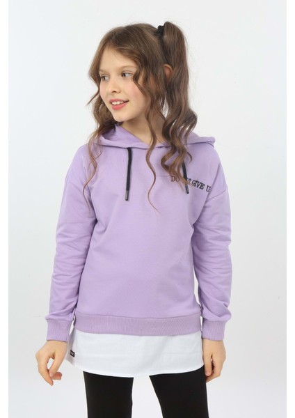 Toontoy Kız Çocuk Do Not Give Up Nakışlı Sweatshirt modelleri