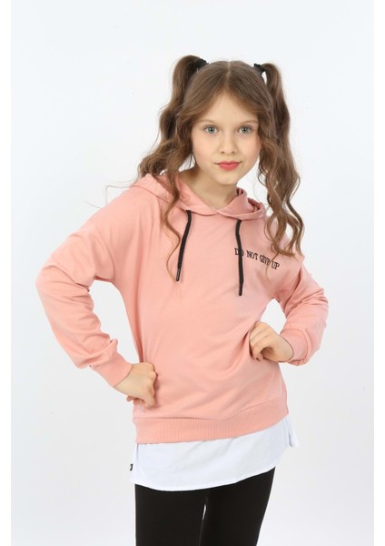 Toontoy Kız Çocuk Do Not Give Up Nakışlı Sweatshirt fırsatları