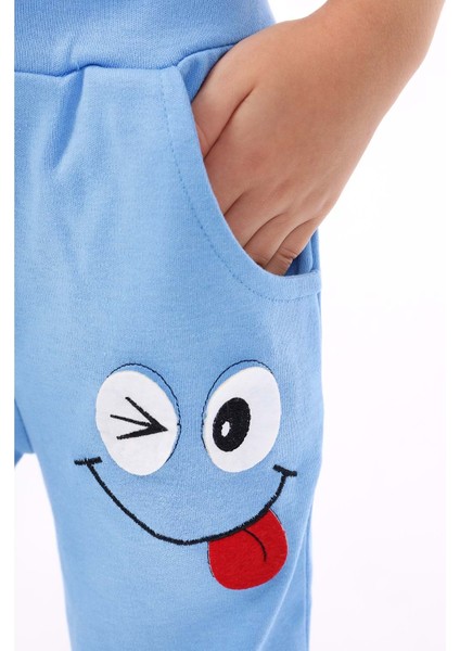 Toontoy Erkek Çocuk Iki Yanı Cep Detaylı Nakışlı Eşofman Alt