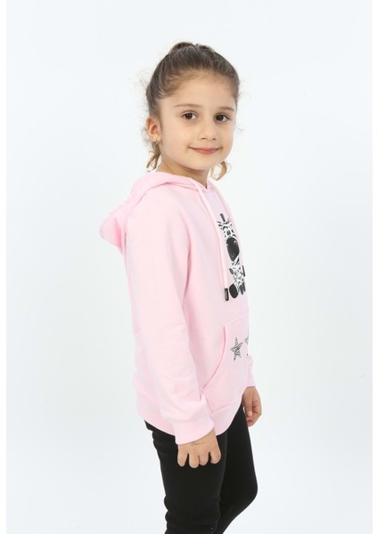 Toontoy Kız Çocuk Yıldızlı Zebra Baskılı Kapüşonlu Sweatshirt fiyatları