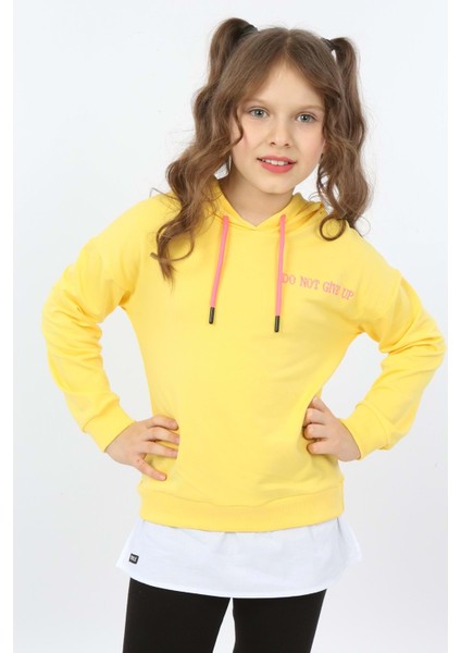 Toontoy Kız Çocuk Do Not Give Up Nakışlı Sweatshirt