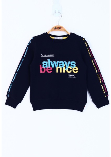 Toontoy Kız Çocuk Always Baskılı Sweatshirt
