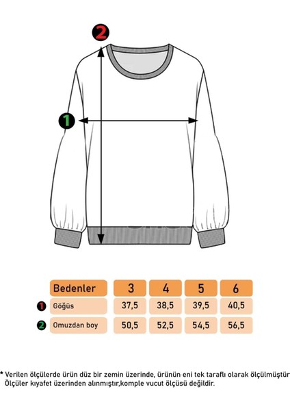 Toontoy Kız Çocuk Baskılı Balon Kol Sweatshirt fiyatları