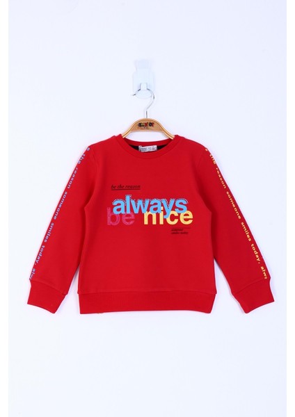 Toontoy Kız Çocuk Always Baskılı Sweatshirt
