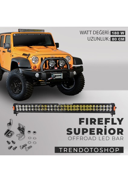 180W 80 cm Superior Firefly Off Road LED Bar