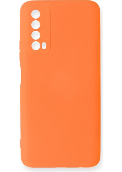 Huawei P Smart 2021 Kılıf Lansman Içi Kadife Nano Silikon - Turuncu