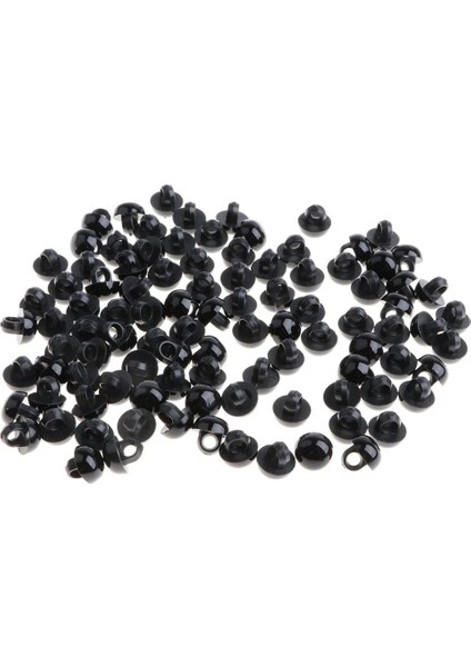 100PCS 9mm Siyah Yuvarlak Kubbeli Mantar Şafak Düğmeleri Dikiş Bebek Gözleri Burun