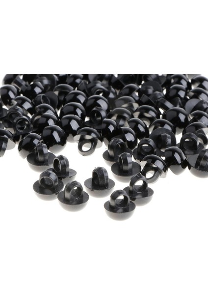 100PCS 9mm Siyah Yuvarlak Kubbeli Mantar Şafak Düğmeleri Dikiş Bebek Gözleri Burun