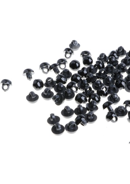 100PCS 9mm Siyah Yuvarlak Kubbeli Mantar Şafak Düğmeleri Dikiş Bebek Gözleri Burun