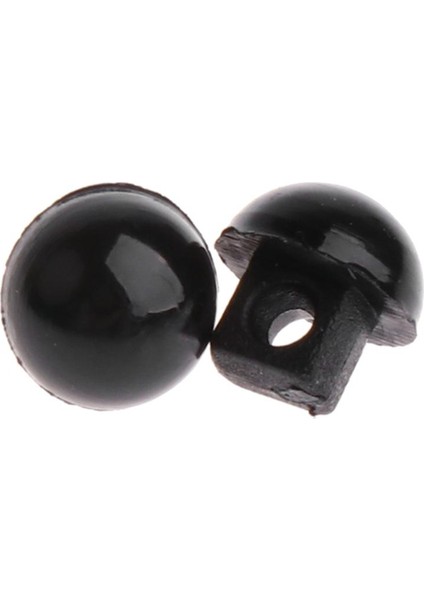 100 x Siyah Mantar Dikiş Düğmeleri Gözler Burun Hayvan Zanaat Katı Siyah 6mm modelleri