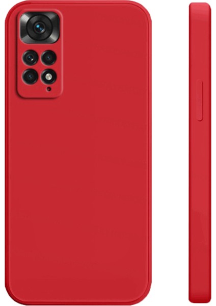 Xiaomi Redmi Note 11 Pro 5g Kamera Korumalı Kırmızı Silikon Rubber Kılıf Arka Kapak