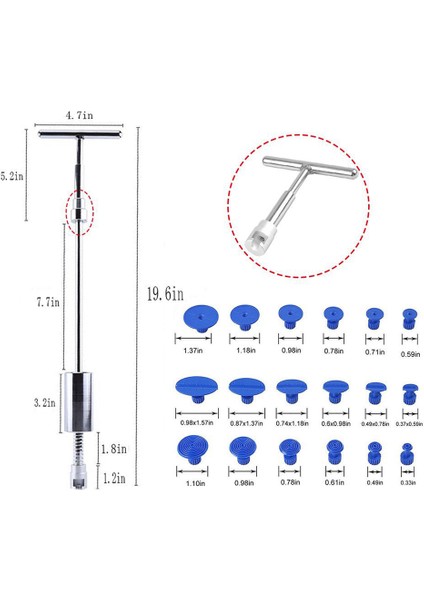 Paintless Dent Onarım Çektirme Kiti Araba Dent Onarım (Yurt Dışından)