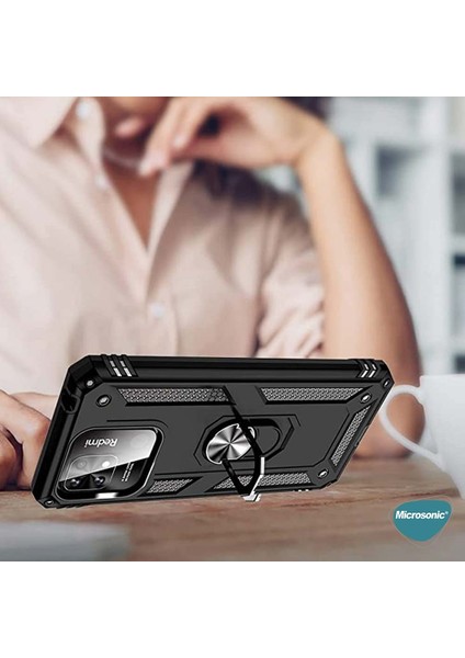 Xiaomi Redmi 10C Kılıf Military Ring Holder Lacivert fırsatları