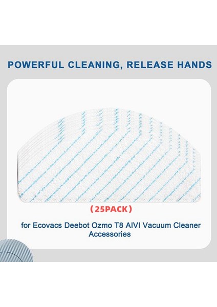 Ecovacs Robot Süpürge Için 25 Adet Tek Kullanımlık Mikrofiber Paspas Pedleri Ozmo T8 / T8+/ T8 Aıvı/ N8/ N8 Pro/ N8 Pro+ (Yurt Dışından) fırsatları