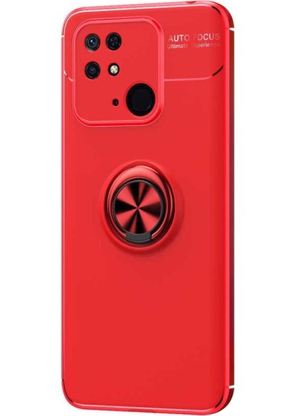 Xiaomi Redmi 10C Kılıf Kickstand Ring Holder Kırmızı fiyatları