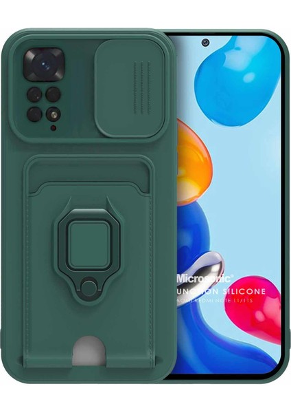 Xiaomi Redmi Note 11S Kılıf Multifunction Silicone Yeşil