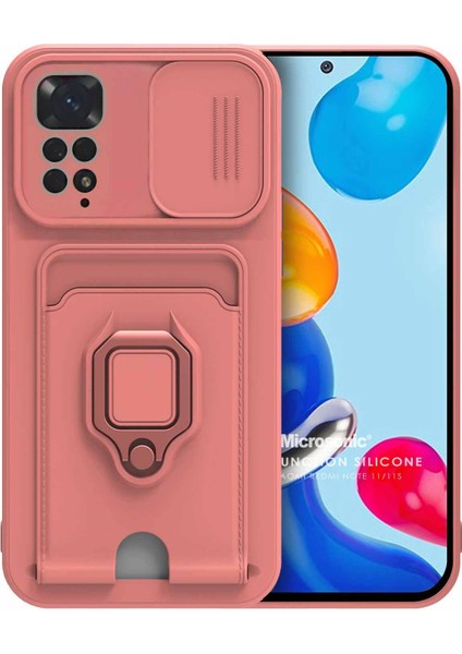 Xiaomi Redmi Note 11S Kılıf Multifunction Silicone Pembe