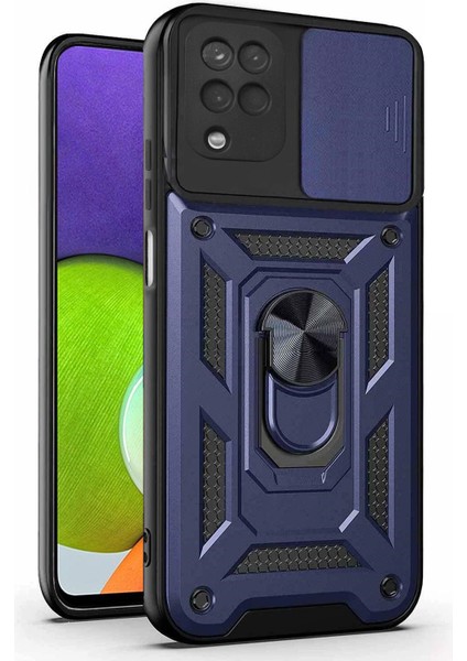 Samsung Galaxy M22 Kılıf Impact Resistant Lacivert