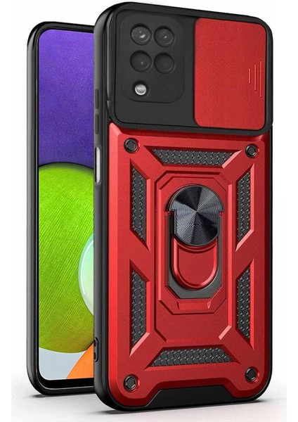 Samsung Galaxy M22 Kılıf Impact Resistant Kırmızı