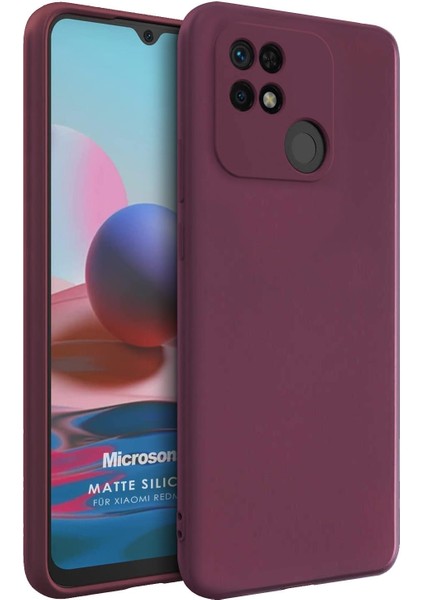 Matte Silicone Xiaomi Redmi 10C Kılıf Mor