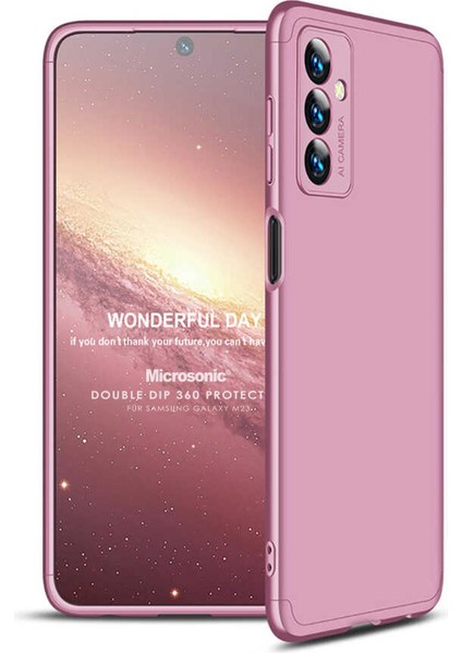 Samsung Galaxy M23 Kılıf Double Dip 360 Protective Rose Gold