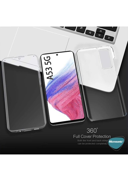 Samsung Galaxy A53 5g Kılıf 6 Tarafı Tam Full Koruma 360 Clear Soft Şeffaf