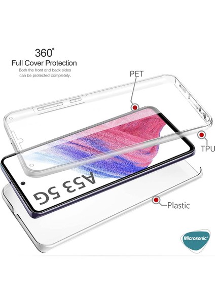Samsung Galaxy A53 5g Kılıf 6 Tarafı Tam Full Koruma 360 Clear Soft Şeffaf