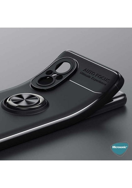 Huawei Nova 9 Se Kılıf Kickstand Ring Holder Siyah