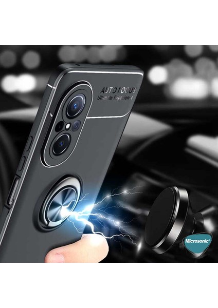 Huawei Nova 9 Se Kılıf Kickstand Ring Holder Siyah