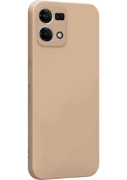 Matte Silicone Oppo Reno 7 4g Kılıf Gold