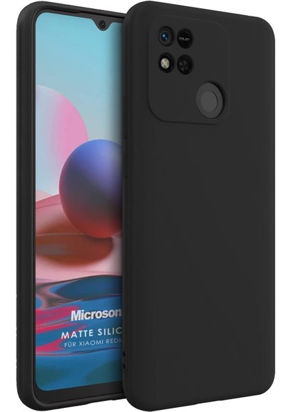 Matte Silicone Xiaomi Redmi 10A Kılıf Siyah