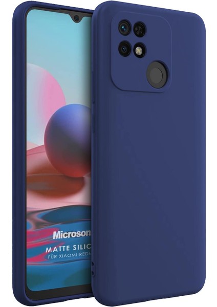 Matte Silicone Xiaomi Redmi 10C Kılıf Lacivert