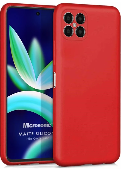 Matte Silicone Omix X600 Kılıf Kırmızı