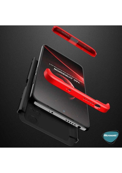 Xiaomi Poco X4 Pro 5g Kılıf Double Dip 360 Protective Kırmızı