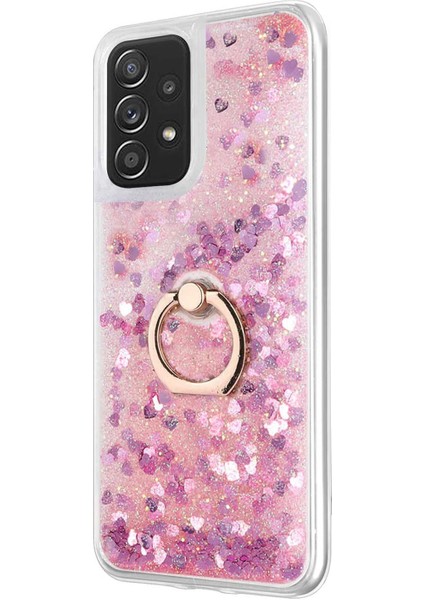 Samsung Galaxy A23 Kılıf Glitter Liquid Holder Pembe