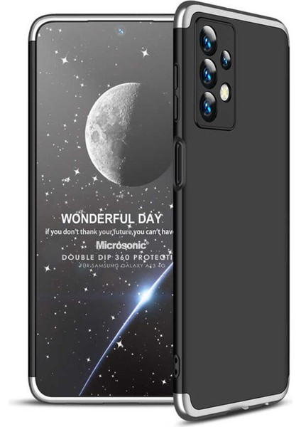 Samsung Galaxy A13 4g Kılıf Double Dip 360 Protective Siyah Gri
