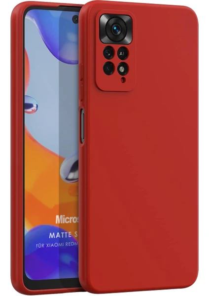 Matte Silicone Xiaomi Redmi Note 11 Pro 5g Kılıf Kırmızı