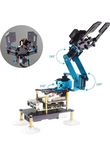 Rasparm-S 4-Dof Robot Kol 4-Axis Robotik Kol Kiti