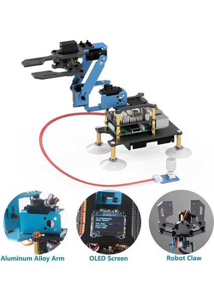 Rasparm-S 4-Dof Robot Kol 4-Axis Robotik Kol Kiti