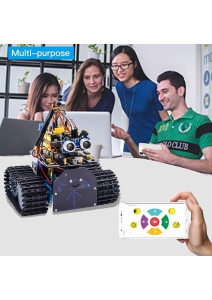 Keyestudıo Mini Tank Robot V2 Akıllı Araç Kiti Arduino Için