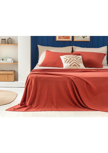 Genesis Soft Touch Tek Kişilik Pike Seti 150 x 220 cm Terracotta