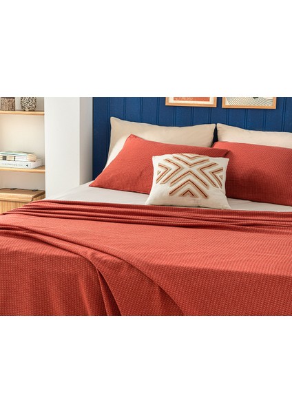 Genesis Soft Touch Tek Kişilik Pike Seti 150 x 220 cm Terracotta
